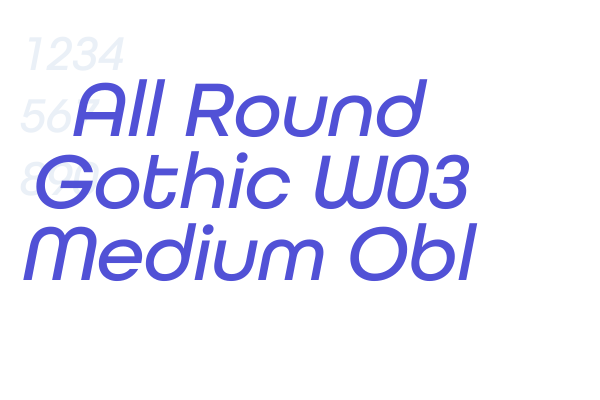 All Round Gothic W03 Medium Obl