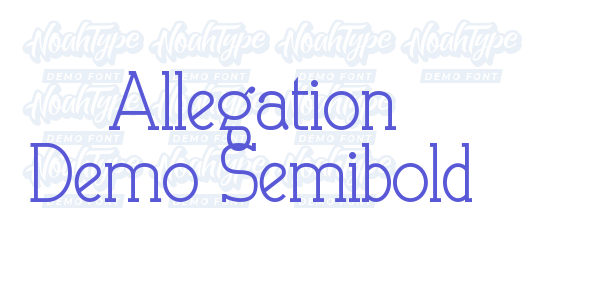 Allegation Demo Semibold font free