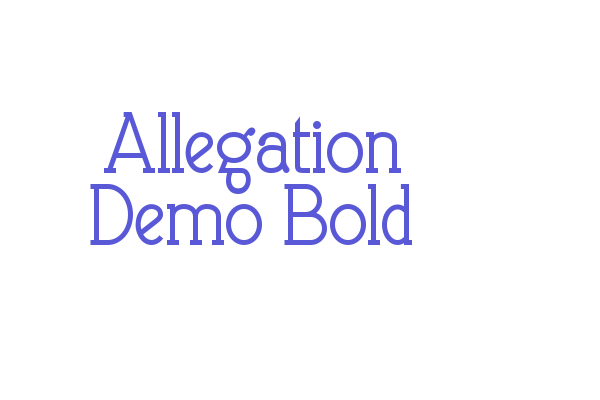 Allegation Demo Bold Font