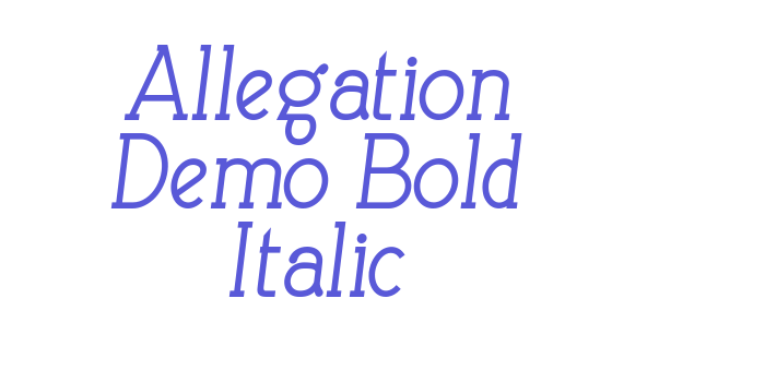 Allegation Demo Bold Italic Font Download