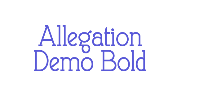 Allegation Demo Bold Font Download