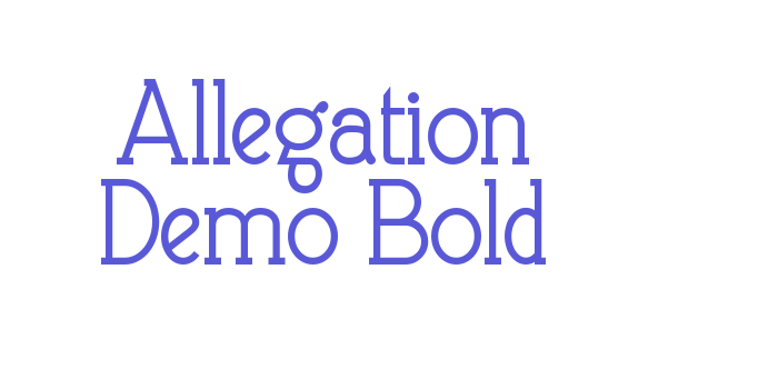 Allegation Demo Bold Font