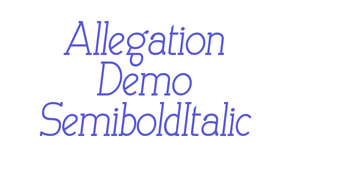 Allegation Demo SemiboldItalic Font Download