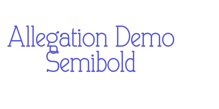 Allegation Demo Semibold Font Download