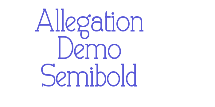 Allegation Demo Semibold Font