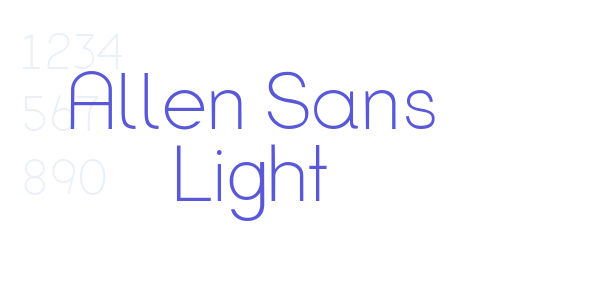 Allen Sans Light font free