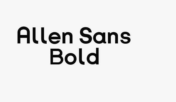 Allen Sans Bold Font