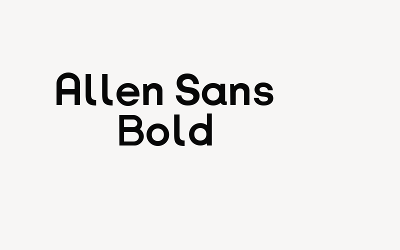 Allen Sans Bold Font