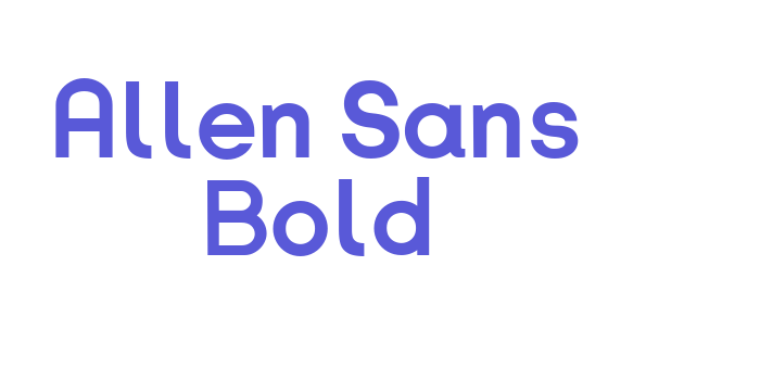 Allen Sans Bold Font