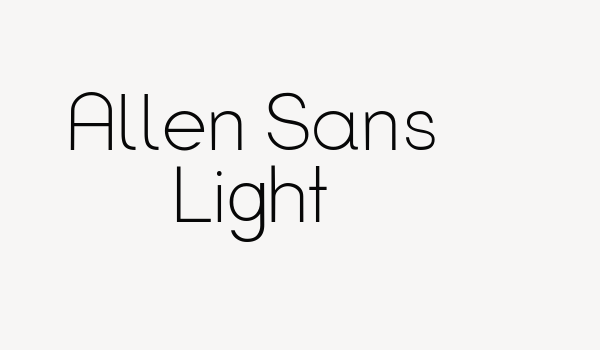 Allen Sans Light Font