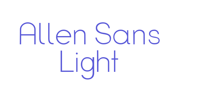 Allen Sans Light Font