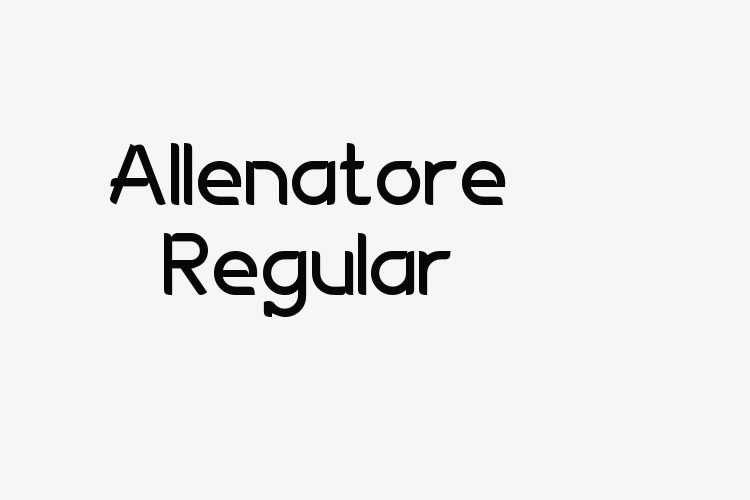 Allenatore Regular font download