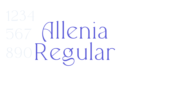 Allenia Regular font