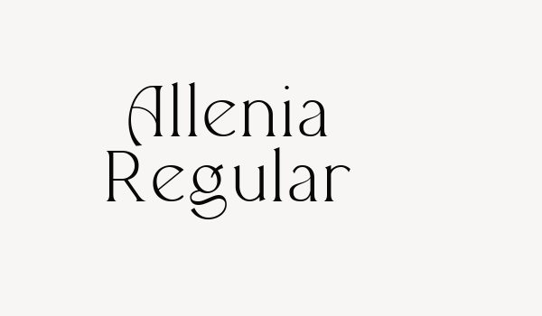 Allenia Regular Font