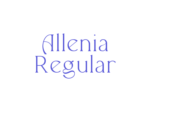 Allenia Regular Font