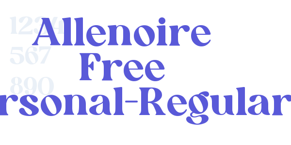 Allenoire Free Personal-Regular font free