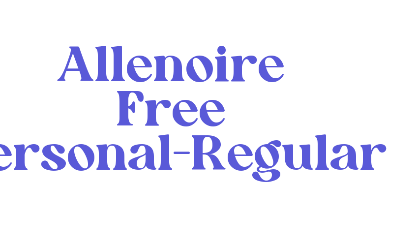 Allenoire Free Personal-Regular Font Download