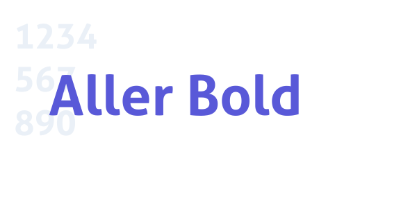 Aller Bold font free