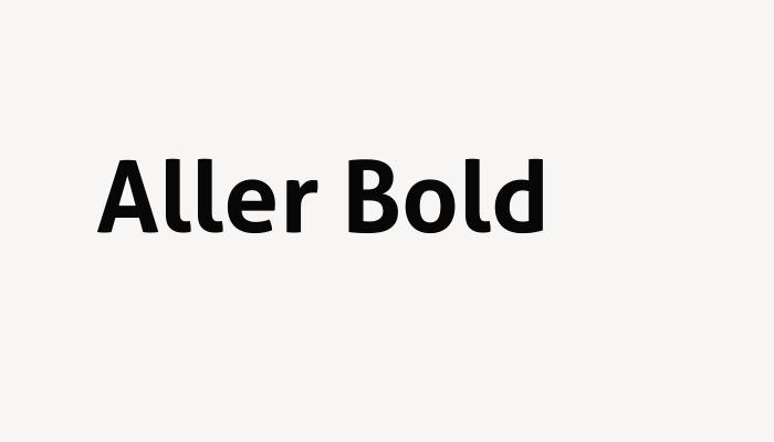 Aller Bold font download