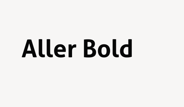 Aller Bold Font