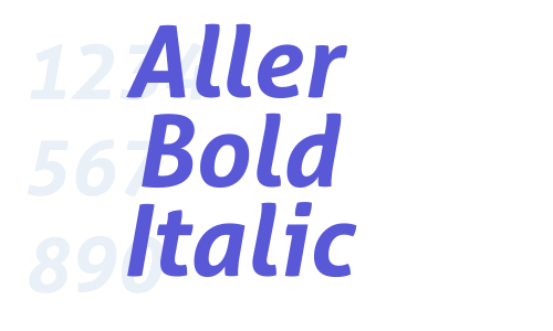 Aller Bold Italic Font