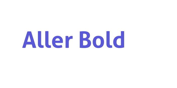 Aller Bold Font Download