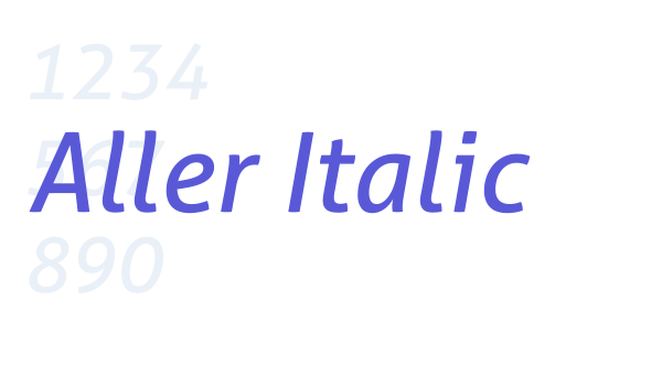 Aller Italic font free