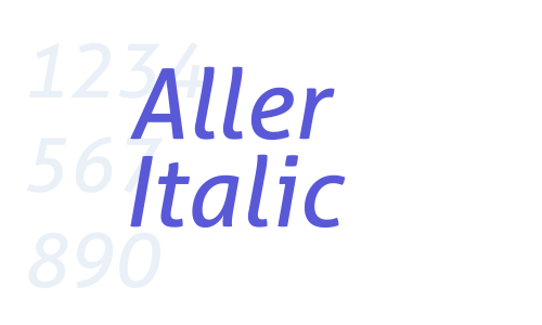 Aller Italic Font