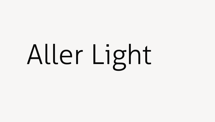 Aller Light font download