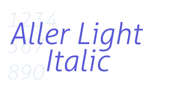 Aller Light Italic font free