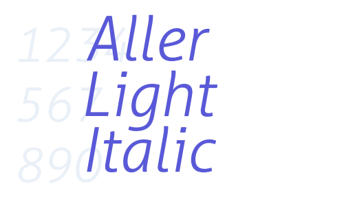 Aller Light Italic Font