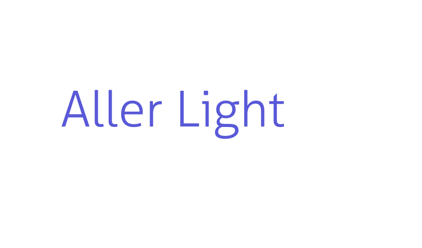 Aller Light Font Download