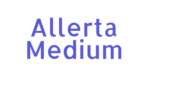 Allerta Medium Font