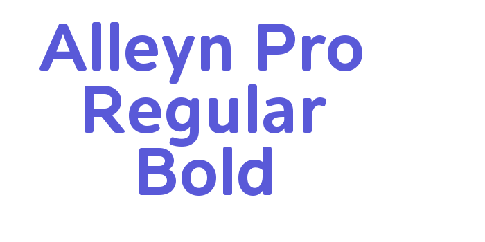 Alleyn Pro Regular Bold Font