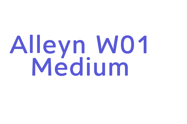 Alleyn W01 Medium Font