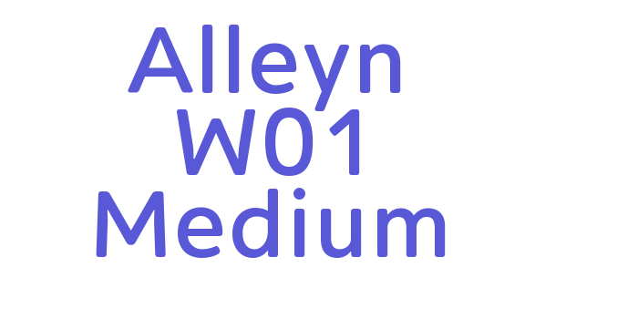 Alleyn W01 Medium Font