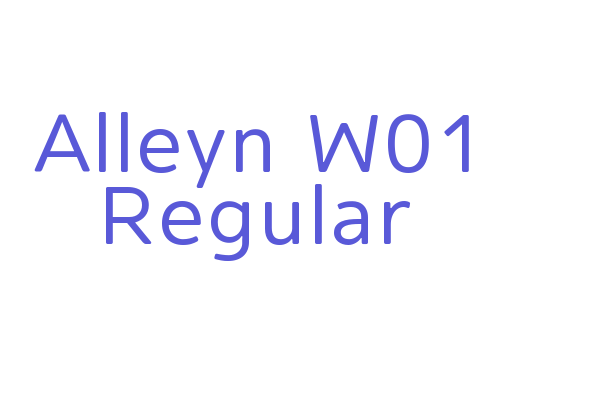 Alleyn W01 Regular Font