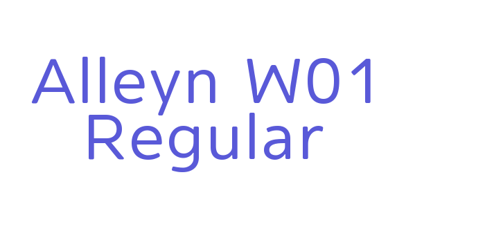 Alleyn W01 Regular Font Download