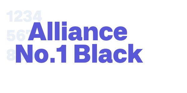 Alliance No.1 Black font free