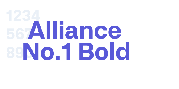 Alliance No.1 Bold font free