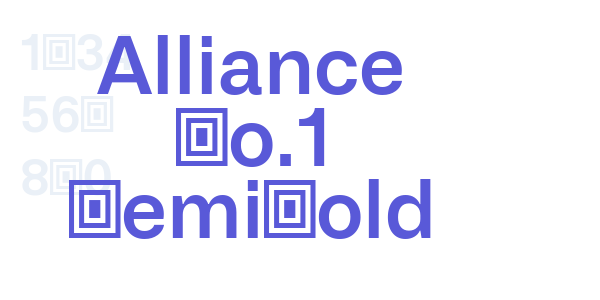 Alliance No.1 SemiBold font free