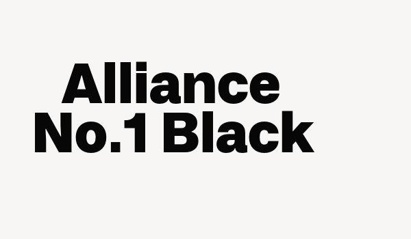 Alliance No.1 Black Font