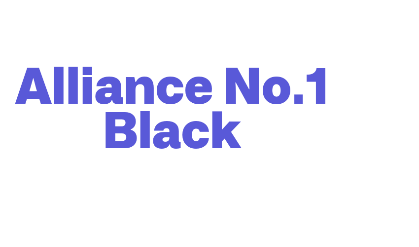 Alliance No.1 Black Font