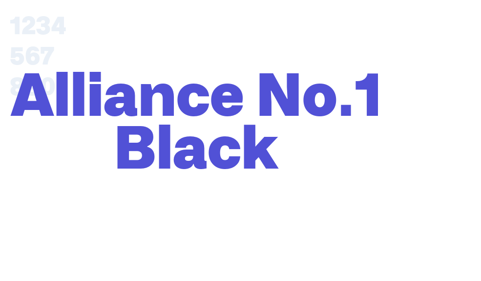 Alliance No.1 Black-font-download