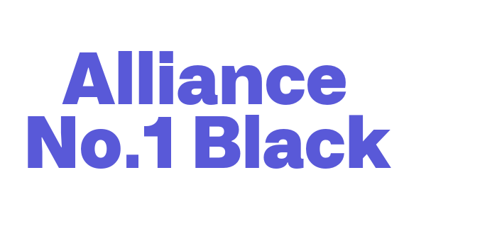 Alliance No.1 Black Font