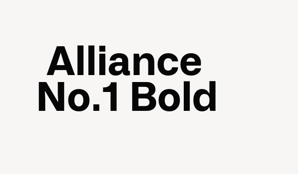 Alliance No.1 Bold Font