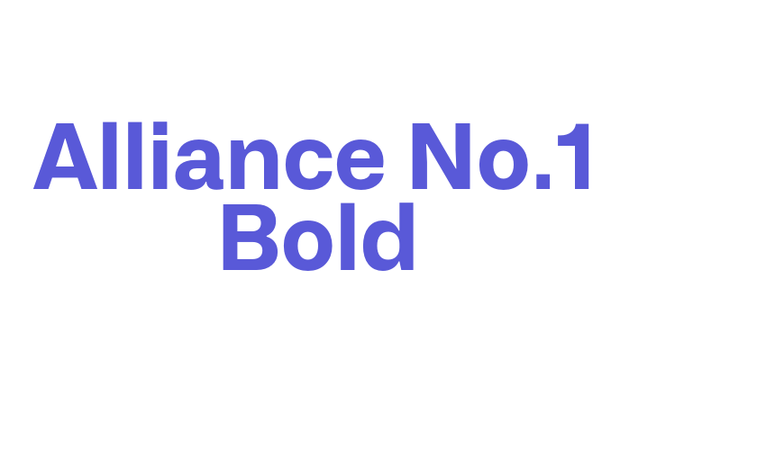 Alliance No.1 Bold Font