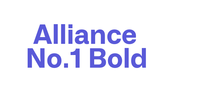 Alliance No.1 Bold Font Download