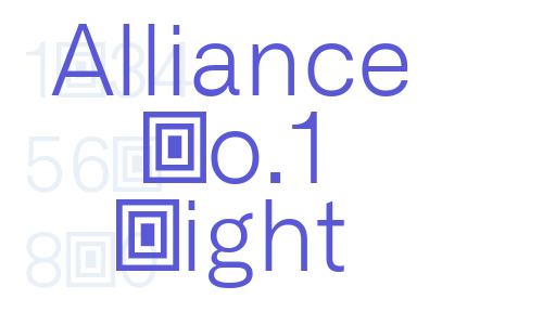 Alliance No.1 Light Font Download