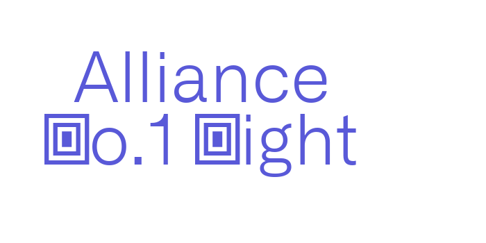 Alliance No.1 Light Font